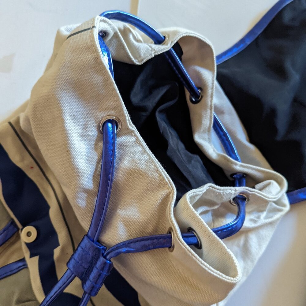 NWT R2-D2 Hot Topic Disney Backpack Star Wars Droid Blue Canvas R2D2 Collectible - Picture 6 of 11